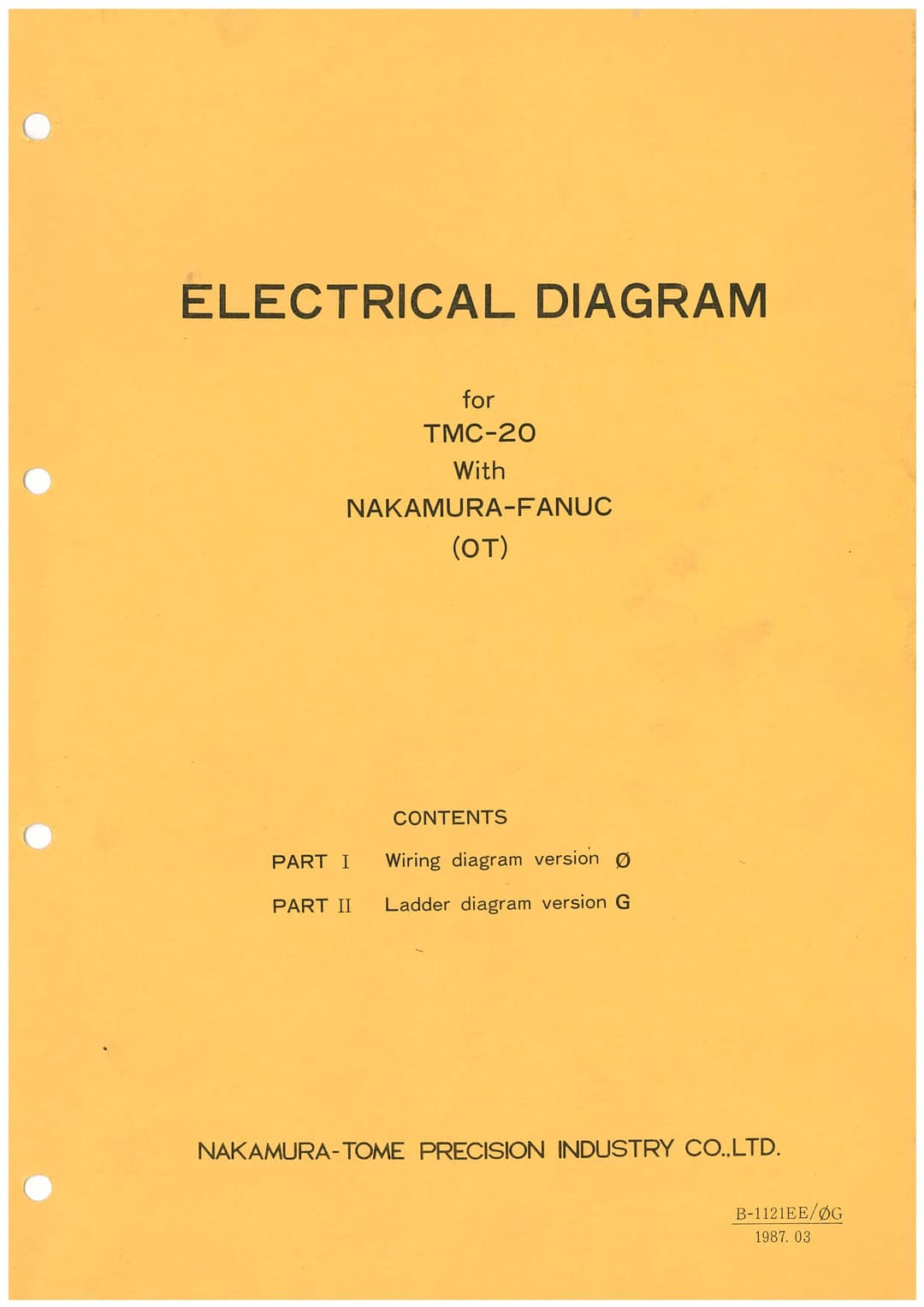Electrical Diagram with Fanuc OT